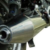 Scarico GPR compatibile con  Moto Guzzi V7 (I - II) - Stone - Special 2012-2016, Vintacone , Coppia di terminali di scarico omologati, forniti con db killer removibile, catalizzatori e raccordi specifici