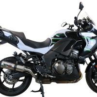 Scarico GPR compatibile con  Kawasaki Versys 1000 I.E. 2021-2024, M3 Inox , Scarico omologato, silenziatore con db killer estraibile e raccordo specifico