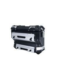 GPR TECH compatible with  GPR TECH Pair of side cases aluminum made with contoured right side, black color with specific pannier holder Pair of side cases aluminum made with contoured right side, black color with specific pannier holder Capacity 38 LT. + 
