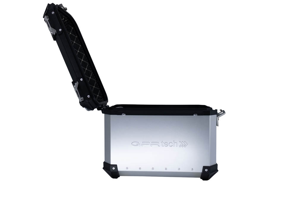 GPR TECH COMPATABILE CON Kawasaki Versys 650 2023/2024 e5 plus GPR TECH COPPIA DI VALIGIE LATERALI ARGENTO ALPI-TECH 38 LT. + 38 LT. CON TELAIO SPECIFICO 