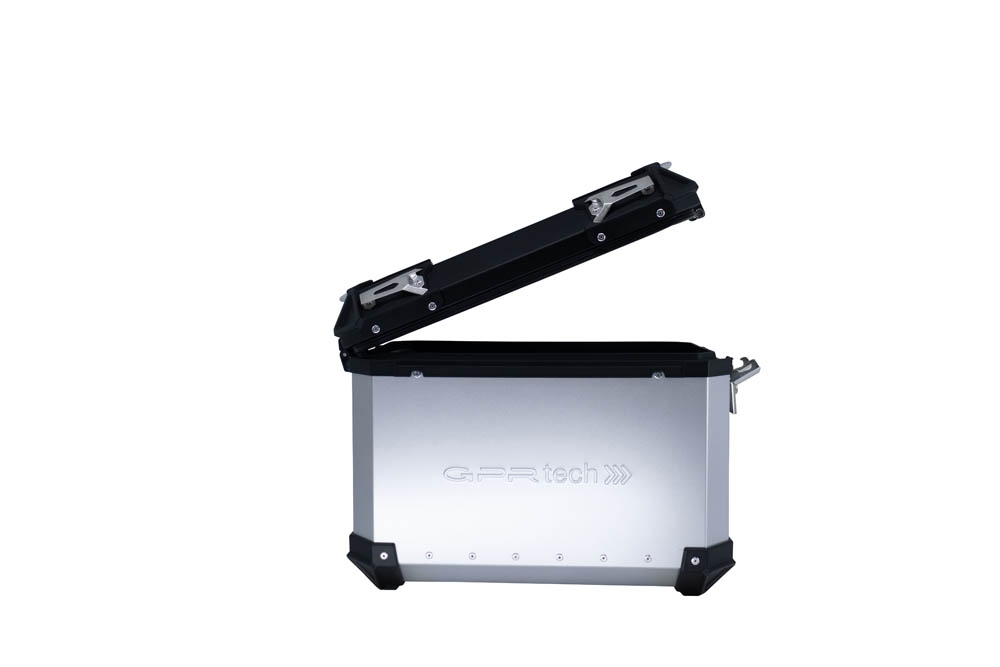 GPR TECH COMPATABILE CON Kawasaki Versys 650 2023/2024 e5 plus GPR TECH COPPIA DI VALIGIE LATERALI ARGENTO ALPI-TECH 38 LT. + 38 LT. CON TELAIO SPECIFICO 
