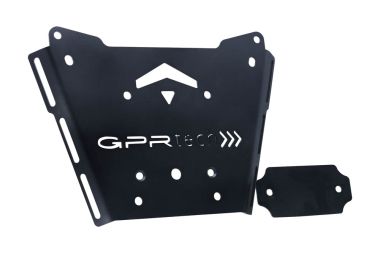 GPR TECH compatible with  GPR TECH SPECIFIC PLATE IN TITANIUM TOP CASE-ALPITECH 35/55 LT SPECIFIC PLATE IN TITANIUM TOP CASE-ALPITECH 35/55 LT compatible with original luggage rack,titanium made with 4 anchor points