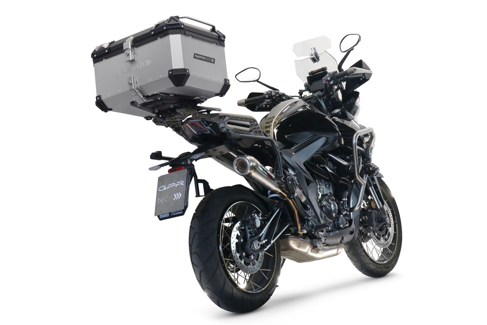 Scarico GPR compatibile con  Zontes 350 T1 ADV 2022-2024, Powercone Evo, Scarico completo racing, fornito con db killer estraibile e collettore, non legale per uso stradale