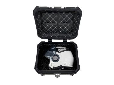 Top case GPR TECH compatible with  GPR TECH Top case in aluminum, black silver color with specific plate included Top case in aluminum, black silver color with specific plate included Capacity 26 LT.