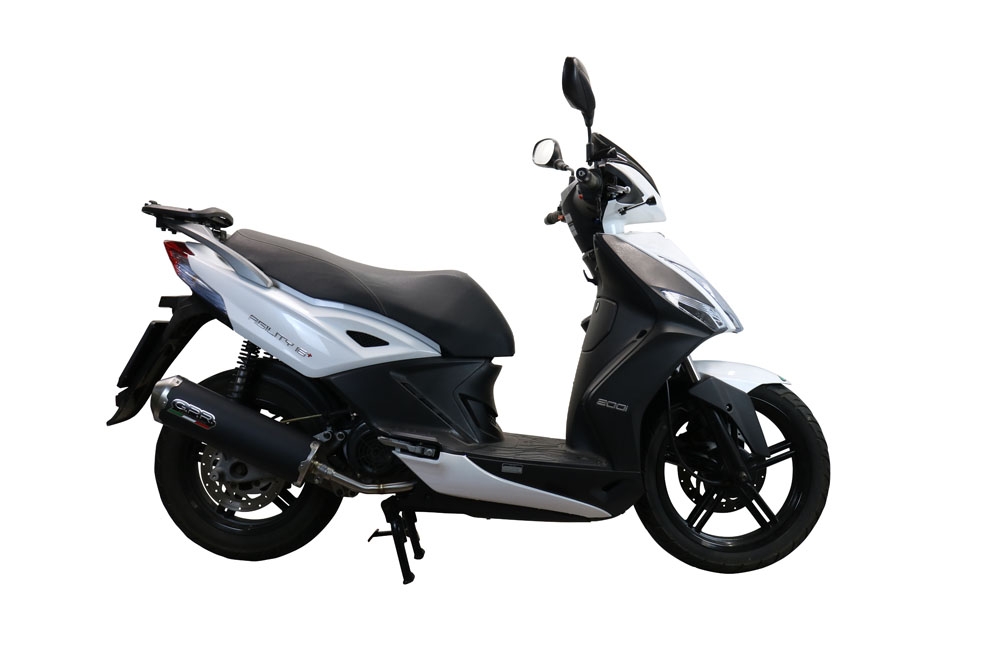 GPR exhaust compatible with  Kymco Agility 200 - I.E. R16 - Plus 2010-2014, Evo4 Road, Homologated legal full system exhaust, including removable db killer 