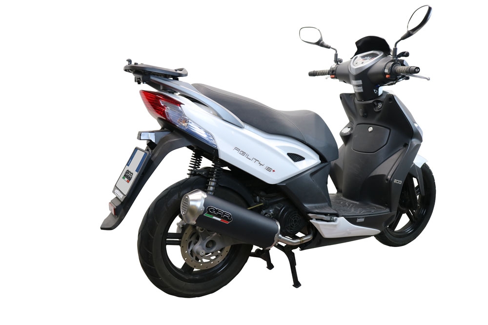GPR exhaust compatible with  Kymco Agility 200 - I.E. R16 - Plus 2010-2014, Evo4 Road, Homologated legal full system exhaust, including removable db killer 