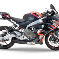 GPR exhaust compatible with  Aprilia RS 457 2024-2025, Ghost Inox, Racing full system exhaust, including removable db killer 