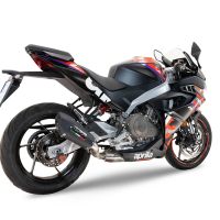 GPR pot echappement compatible avec  Aprilia RS 457 2024-2025, New Grand Prix Evo Black Titanium, Pot d'échappement complet racing, compris de collecteur et db killer amovible, sans homologation 