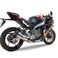 Scarico GPR compatibile con  Aprilia RS 457 2024-2025, New Grand Prix Evo Titanium, Scarico completo racing, fornito con db killer estraibile e collettore, non conforme per uso stradale