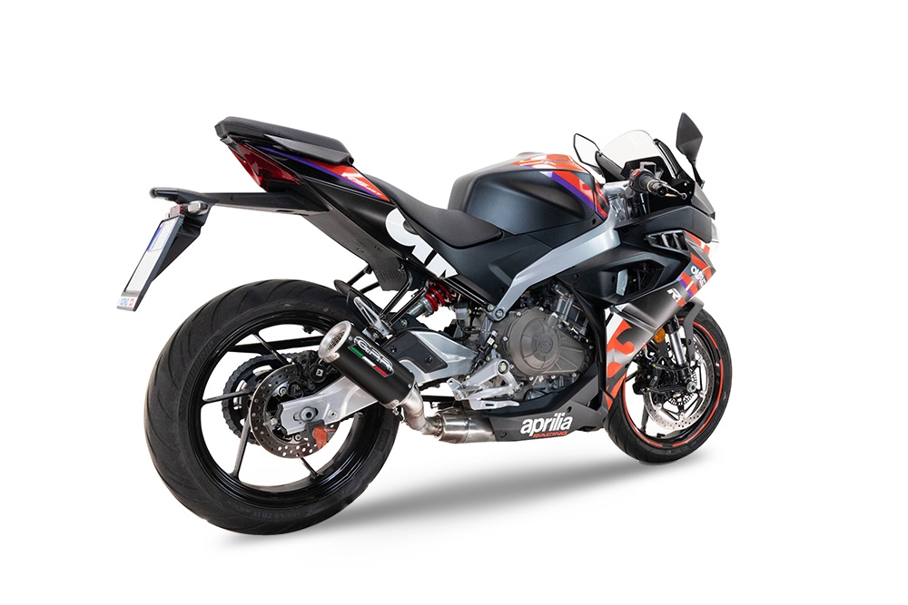 GPR pot echappement compatible avec  Aprilia RS 457 2024-2025, M3 Black Titanium, Pot d'échappement complet racing, compris de collecteur et db killer amovible, sans homologation 