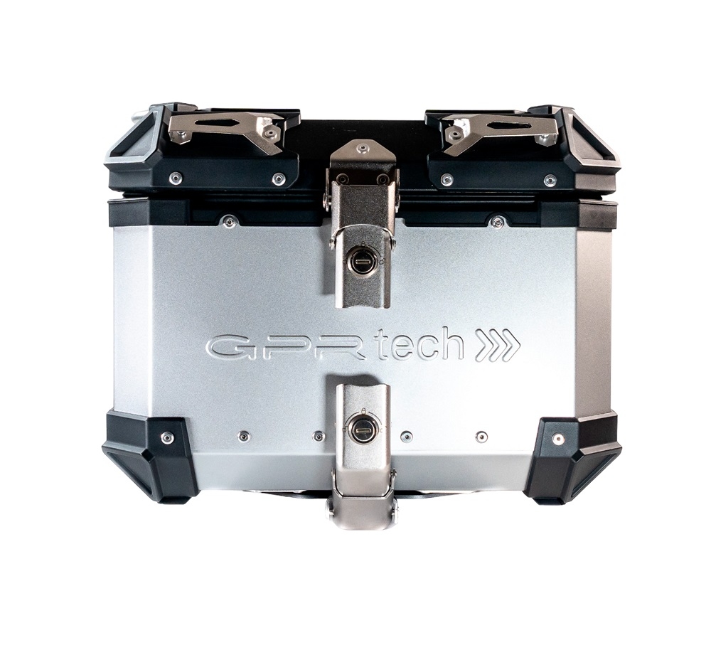 GPR TECH TOP CASE ALPI-TECH 26 LT. SILVER Top case in aluminum, silver color with universal plate included Capacity 26 LT.