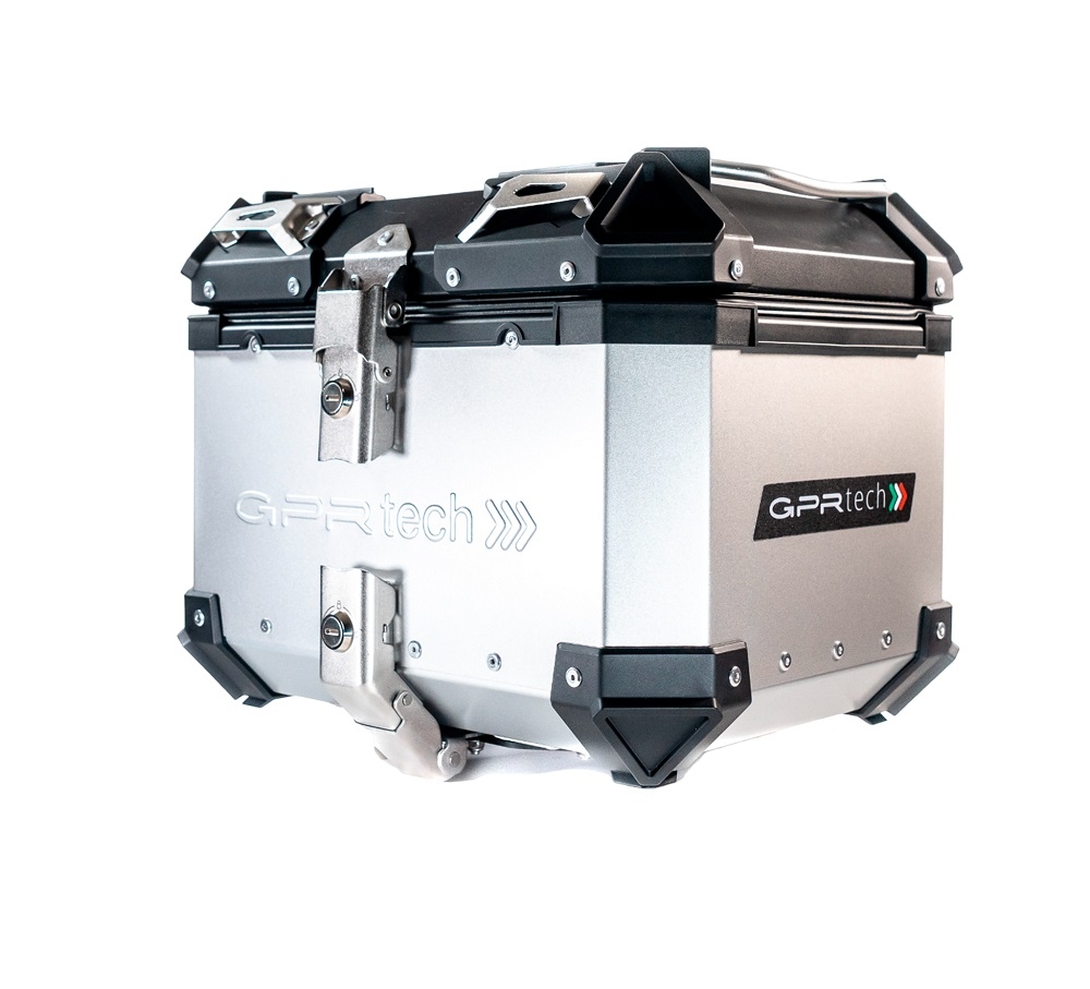 GPR TECH TOP CASE ALPI-TECH 26 LT. SILVER Top case in aluminum, silver color with universal plate included Capacity 26 LT.