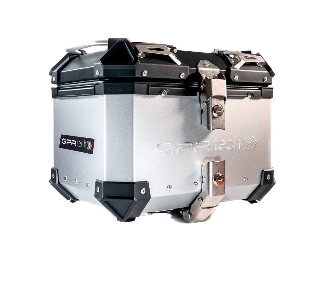 GPR TECH TOP CASE ALPI-TECH 26 LT. SILVER Top case in aluminum, silver color with universal plate included Capacity 26 LT.