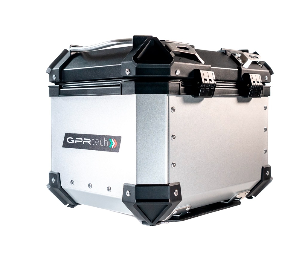 GPR TECH TOP CASE ALPI-TECH 26 LT. SILVER Top case in aluminum, silver color with universal plate included Capacity 26 LT.