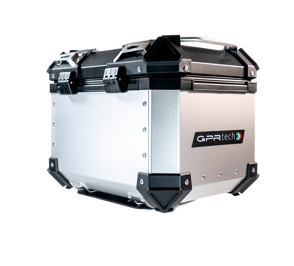 GPR TECH TOP CASE ALPI-TECH 26 LT. SILVER Top case in aluminum, silver color with universal plate included Capacity 26 LT.