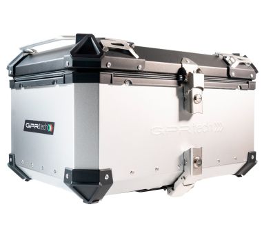 Top case GPR TECH compatible with  GPR TECH Top case in aluminum, silver color with specific plate included Top case in aluminum, silver color with specific plate included Capacity 55 LT.