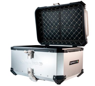 Top case GPR TECH compatible with  GPR TECH Top case in aluminum, silver color with specific plate included Top case in aluminum, silver color with specific plate included Capacity 55 LT.