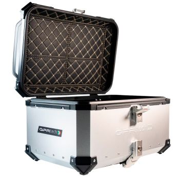 Top case GPR TECH compatible with  GPR TECH TOP CASE ALPI-TECH 55 LT SILVER Bauletto top case in alluminio, colore argento con piastra specifica