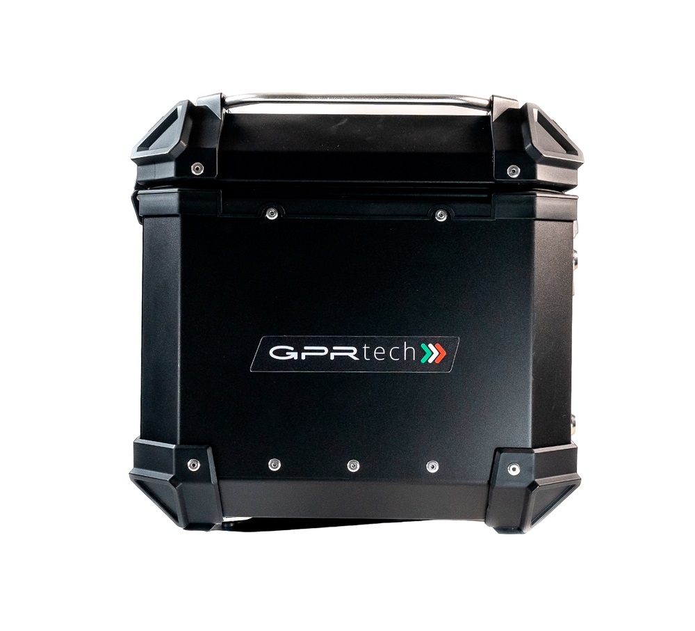 GPR TECH TOP CASE ALPI-TECH 45 LT. BLACK Bauletto top case in alluminio, colore nero con piastra universale inclusa