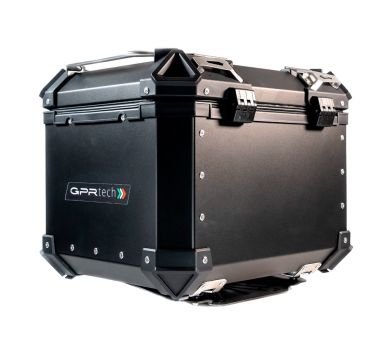 Top case GPR TECH compatible with  GPR TECH Top case in aluminum, black silver color with specific plate included Top case in aluminum, black silver color with specific plate included Capacity 45 LT.