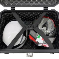 Top case GPR TECH compatible with  GPR TECH Top case in aluminum, black silver color with specific plate included Top case in aluminum, black silver color with specific plate included Capacity 55 LT.