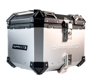 Top case GPR TECH compatible with  GPR TECH TOP CASE ALPI-TECH 45 LT. SILVER Bauletto top case in alluminio, colore argento con piastra specifica