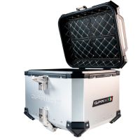 GPR TECH TOP CASE ALPI-TECH 35 LT. SILVER Top case in aluminum,including soft backrest, silver color with universal plate  Capacity 35 LT.