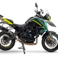 Scarico GPR compatibile con  Benelli Trk 702  2023-2024, Furore Evo4 Nero, Scarico omologato, silenziatore con db killer estraibile e raccordo specifico