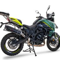Scarico GPR compatibile con  Benelli Trk 702  2023-2024, Furore Evo4 Nero, Scarico omologato, silenziatore con db killer estraibile e raccordo specifico