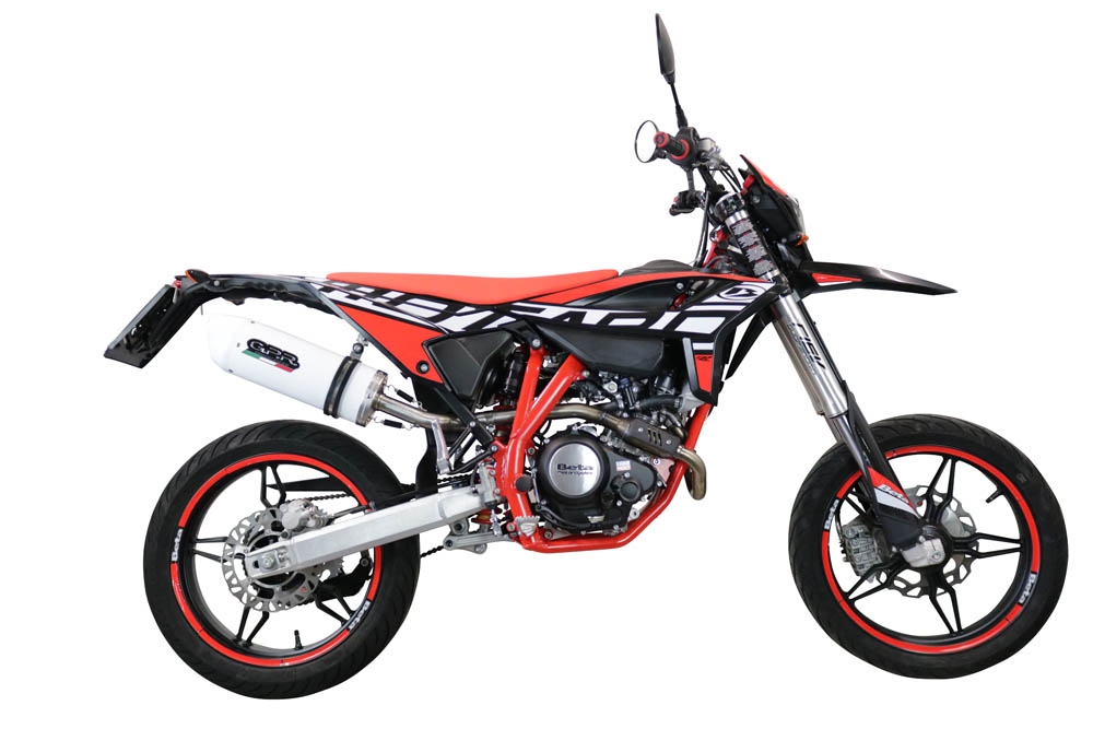 Scarico GPR compatibile con  Beta RR 125 4T Enduro 2021-2024, Albus Evo4, Terminale di scarico omologato, fornito con db killer estraibile, catalizzatore e raccordo specifico