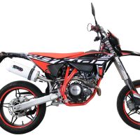 Scarico GPR compatibile con  Beta RR 125 4T Enduro 2021-2024, Albus Evo4, Terminale di scarico omologato, fornito con db killer estraibile, catalizzatore e raccordo specifico
