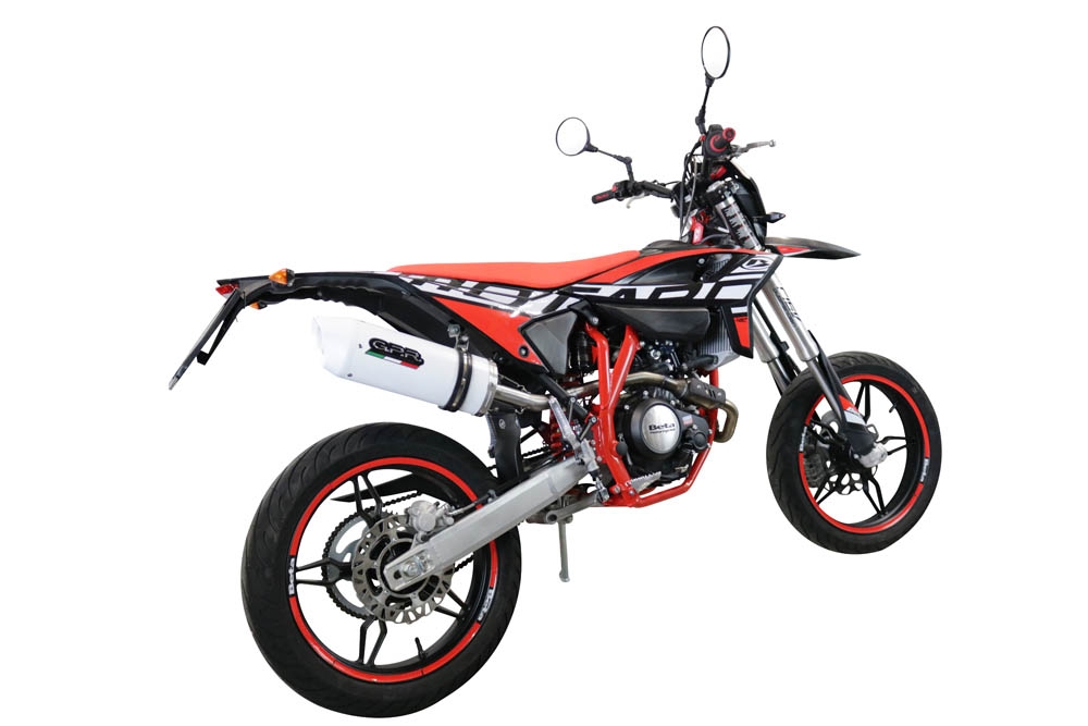 Scarico GPR compatibile con  Beta RR 125 4T Enduro 2021-2024, Albus Evo4, Terminale di scarico omologato, fornito con db killer estraibile, catalizzatore e raccordo specifico