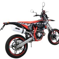 Scarico GPR compatibile con  Beta RR 125 4T Enduro 2021-2024, Albus Evo4, Terminale di scarico omologato, fornito con db killer estraibile, catalizzatore e raccordo specifico