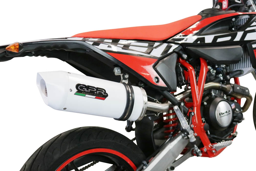 Scarico GPR compatibile con  Beta RR 125 4T Enduro 2021-2024, Albus Evo4, Terminale di scarico omologato, fornito con db killer estraibile, catalizzatore e raccordo specifico