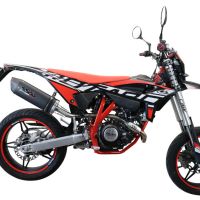 Scarico GPR compatibile con  Beta RR 125 4T Motard 2021-2024, Furore Evo4 Nero, Terminale di scarico omologato, fornito con db killer estraibile, catalizzatore e raccordo specifico