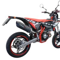 Scarico GPR compatibile con  Beta RR 125 4T Motard 2021-2024, Furore Evo4 Nero, Terminale di scarico omologato, fornito con db killer estraibile, catalizzatore e raccordo specifico