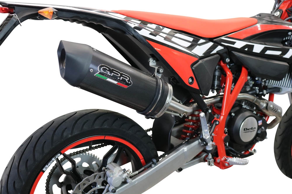 Scarico GPR compatibile con  Beta RR 125 4T Enduro 2021-2024, Furore Evo4 Poppy, Terminale di scarico omologato,fornito con db killer estraibile,catalizzatore e collettore