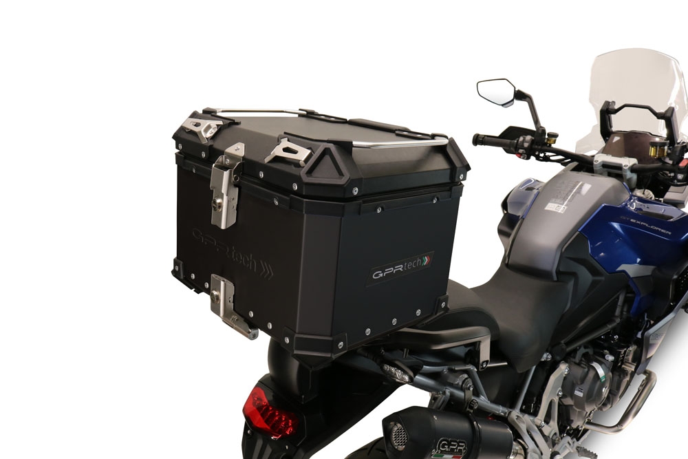 Top case GPR TECH compatible with  GPR TECH TOP CASE ALPI-TECH 45 LT. BLACK Bauletto top case in alluminio, colore nero con piastra specifica