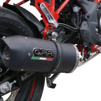 GPR exhaust compatible with  Benelli Bn 125 2021-2024, Furore Evo4 Nero, Homologated legal full system exhaust, including removable db killer and catalyst 
