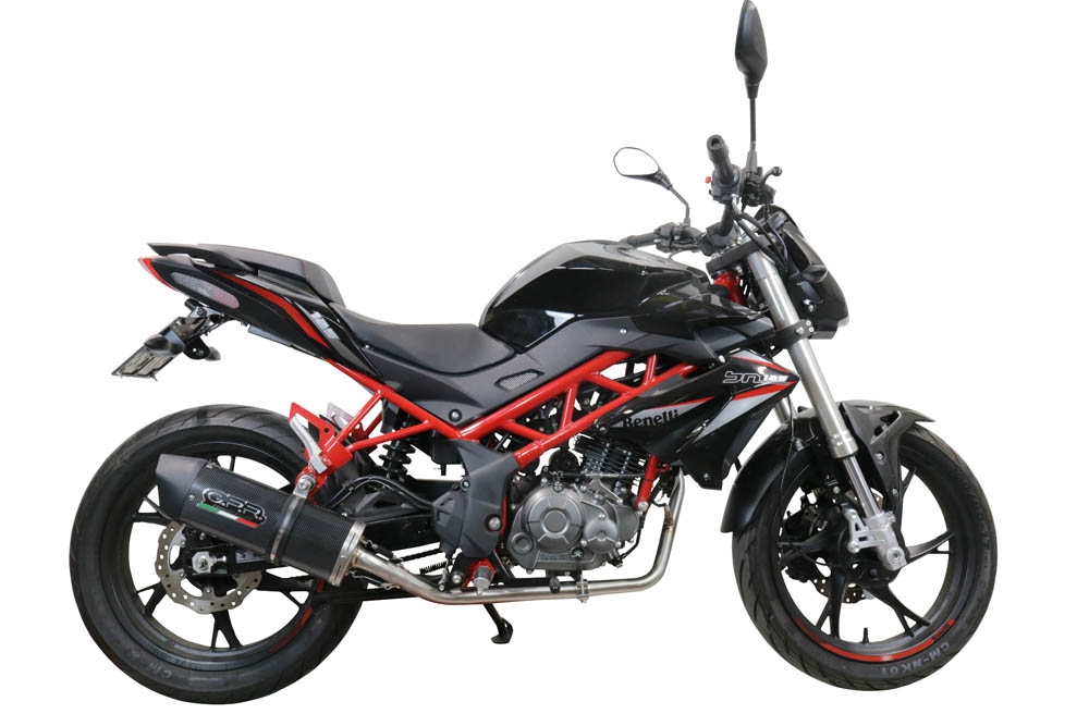Scarico GPR compatibile con  Benelli Bn 125 2021-2024, Furore Evo4 Poppy, Scarico completo omologato,fornito con db killer estraibile,catalizzatore e collettore