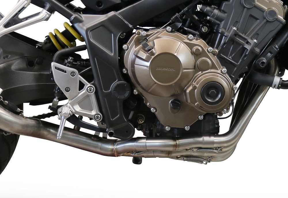 Scarico GPR compatibile con  Honda Cbr 650 R 2021-2023, Furore Evo4 Nero, Scarico completo omologato,fornito con db killer estraibile,catalizzatore e collettore