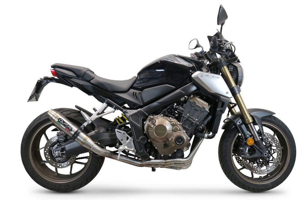 Scarico GPR compatibile con  Honda Cbr 650 F 2014-2016, Deeptone Inox, Scarico completo omologato,fornito con db killer estraibile e collettore