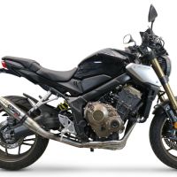 Scarico GPR compatibile con  Honda Cbr 650 F 2014-2016, Deeptone Inox, Scarico completo omologato,fornito con db killer estraibile e collettore