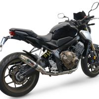 Scarico GPR compatibile con  Honda Cbr 650 F 2014-2016, Deeptone Inox, Scarico completo omologato,fornito con db killer estraibile e collettore