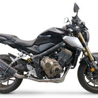 GPR exhaust compatible with  Honda Cbr 650 F 2017-2018, Furore Evo4 Nero, Homologated legal full system exhaust, including removable db killer and catalyst 