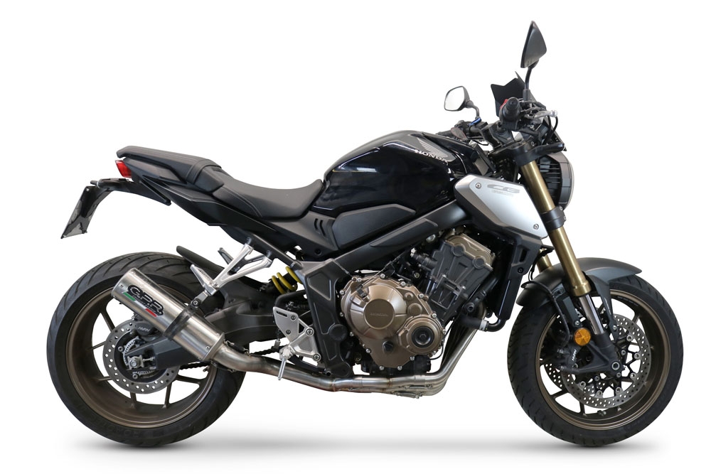 Scarico GPR compatibile con  Honda Cb 650 F 2014-2016, M3 Inox , Scarico completo omologato,fornito con db killer estraibile,catalizzatore e collettore