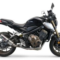 Scarico GPR compatibile con  Honda Cb 650 F 2014-2016, M3 Inox , Scarico completo omologato,fornito con db killer estraibile,catalizzatore e collettore