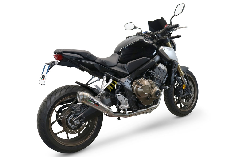 Scarico GPR compatibile con  Honda Cbr 650 R 2021-2023, Powercone Evo, Scarico completo omologato,fornito con db killer estraibile,catalizzatore e collettore