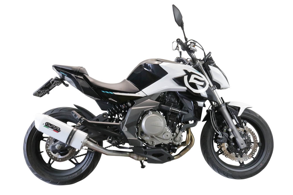 Scarico GPR compatibile con  Cf Moto 400 NK 2021-2023, Albus Evo4, Terminale di scarico omologato,fornito con db killer estraibile,catalizzatore e collettore