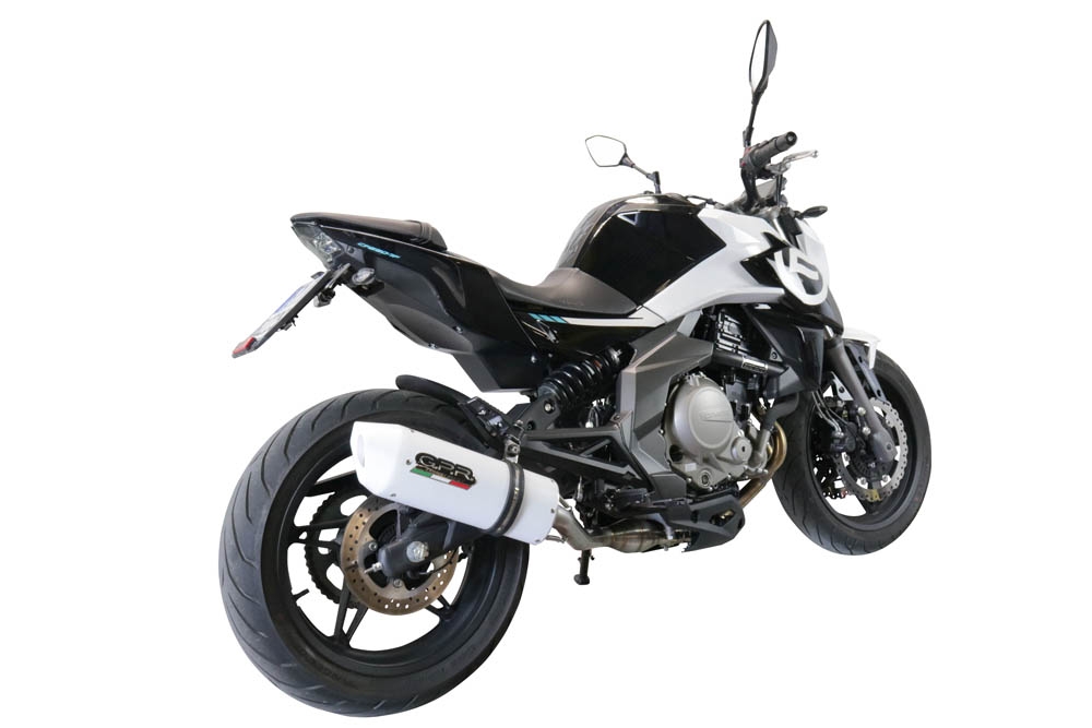 Scarico GPR compatibile con  Cf Moto 400 NK 2021-2023, Albus Evo4, Terminale di scarico omologato,fornito con db killer estraibile,catalizzatore e collettore
